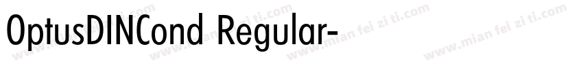 OptusDINCond Regular字体转换